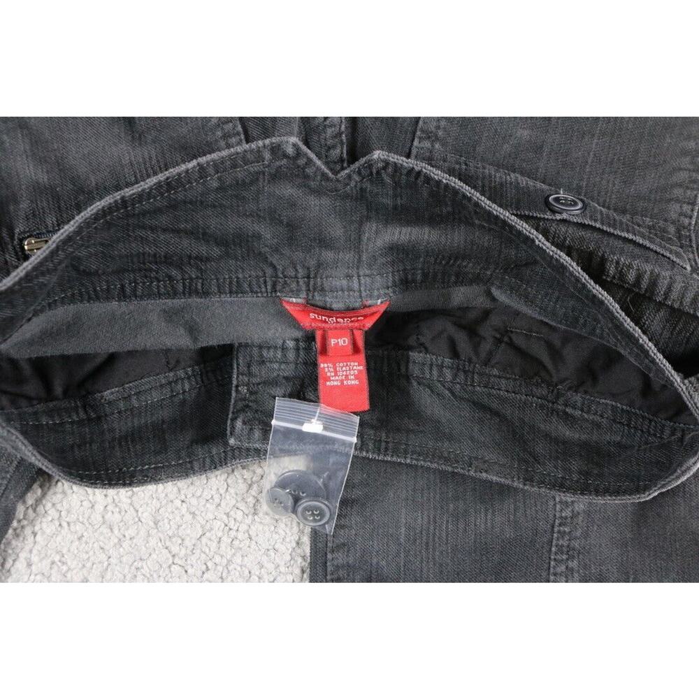 New Sundance Womens Gray 10 Petite Corduroy Cargo Hong Kong Wide Leg Pants - Picture 3 of 7